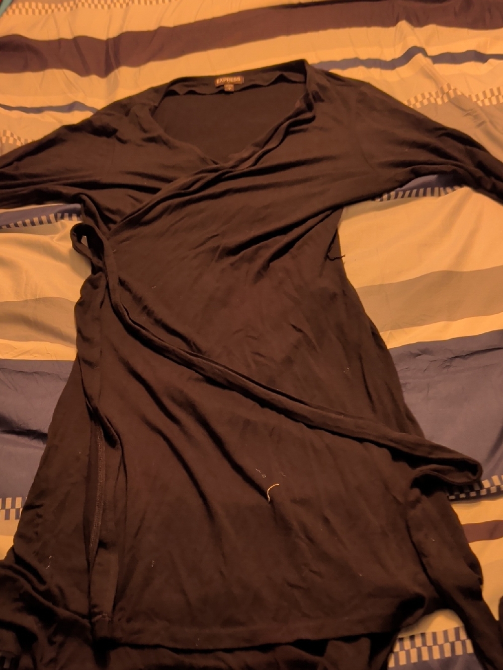 Express Black Wrap-Style Women's Dress